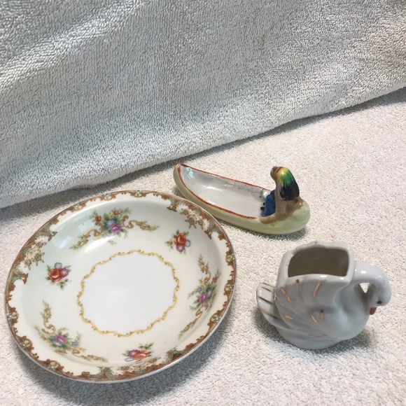 Hira China 3 vintage miniature porcelain items made in occupied Japan 1945-1952 - Picture 7 of 8